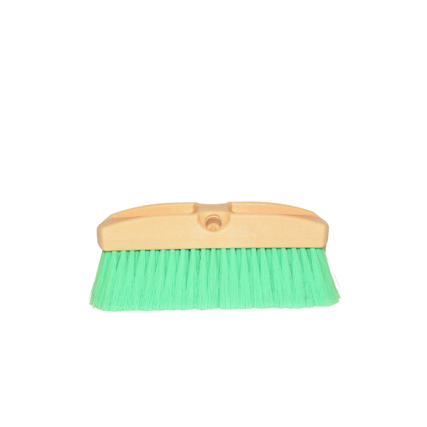 100% Green nylon bristles: 2 ½” trim with 10” X 2 ½” X 1 ½” polypropylene block (not acid-resistant)
