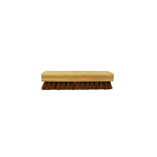 Bruske Products 4418 Palmyra bristles set into a square-ended wooded block
