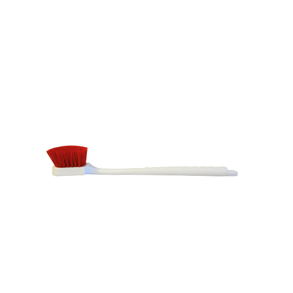 Bruske Product 4530- Red: Long handle, with red nylon bristle