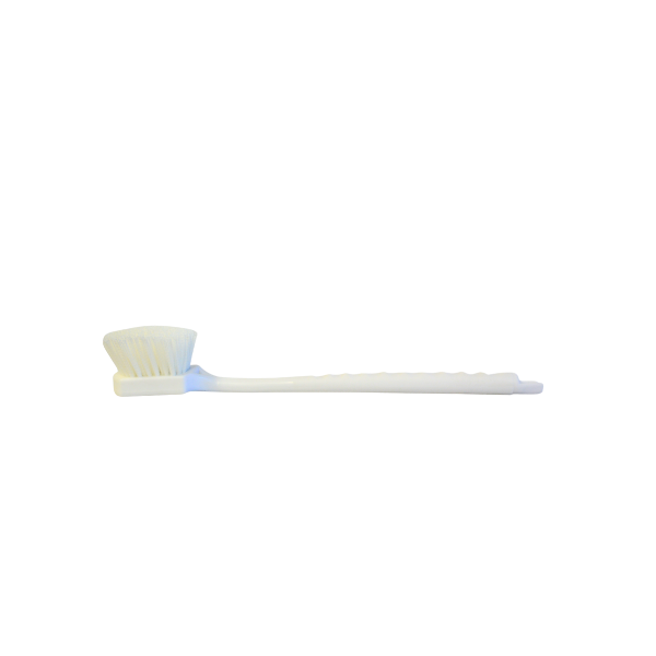 Bruske Product 4530- White: Long handle, with white nylon bristle