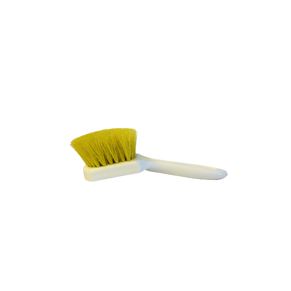 Bruske Scrub brush 4629. Short handle, with beige poly bristle